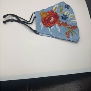 Johnny Was Floral Embroidered Face Mask